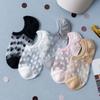 5 Pairs Women Polka Dot Patterned Socks Fashionable Versatile Trendy Creative Socks Comfortable Breathable Casual Short Socks