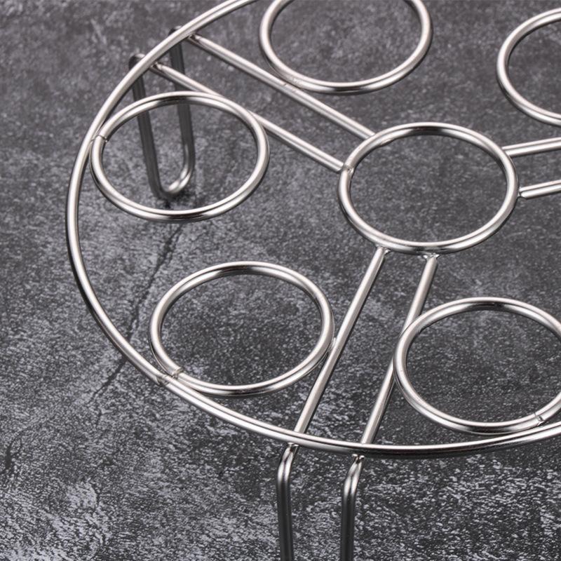 Stainless Steel Egg Steamer Household Boiled Egg Tray Kitchen Utensils Three-legged Waterproof Steaming Rack Egg Storage Rack