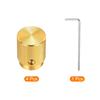uxcell Aluminum Potentiometer Inner Diameter x Outer Diameter x Universal Volume Tone Control Knobs for Guitar and Oval Gold Finish 4-Pack Knobs, 1/4"