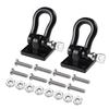 8X Metal Climbing Trailer Tow Hook Hooks Buckle, Winch Shackles Accessory For 1/10 Scale RC Crawler Truck D90 SCX10,Red Black