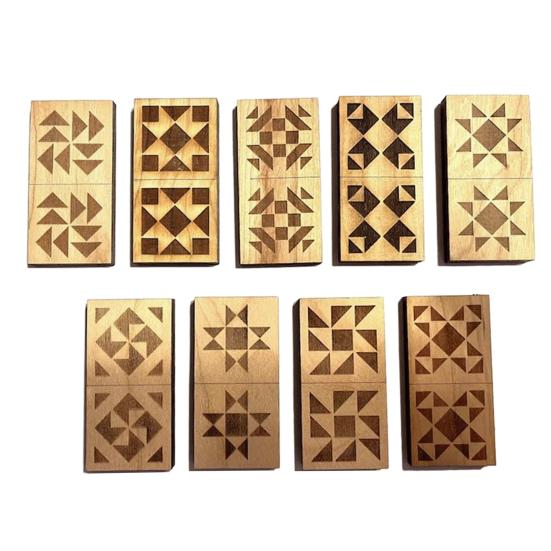 

1 Набор Квилт Домино Ручная работа Деревянные Гравированные Плитки Квилт Блоки Игра Домино 2-4 Игрока Развивающая Деревянная Игрушка Подарок для Квилтинга 1 Set