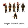 6x 1:64 Firefighter Figure Models Miniature Figurines Prop Mini Fireman Dolls for Boys Play Birthday
