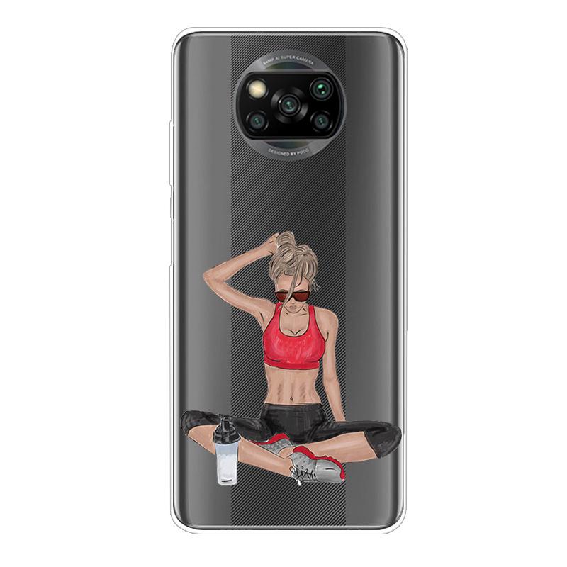 For Xiaomi Poco X3 NFC Case TPU Silicone Soft Cartoon Clear Case for Poco X3 Pro Phone Cover PocoX3 Pro Global Transparent Coque