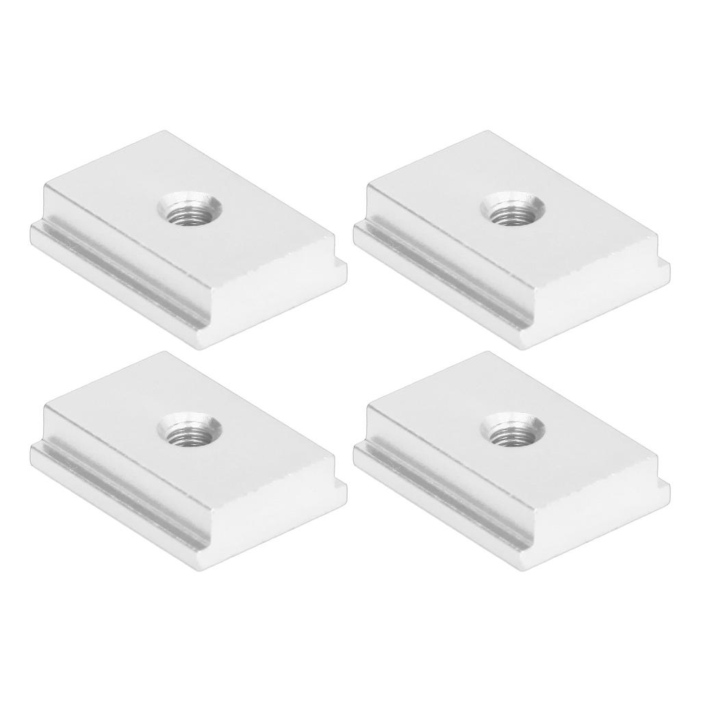 4Pcs Sliding Slot Nut T Type Aluminum Alloy Woodworking Linear Motion Parts 30 Series M6 Silver
