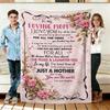Mother Quote Floral Flannel Blanket Soft Cozy Throws Napping Travel Use