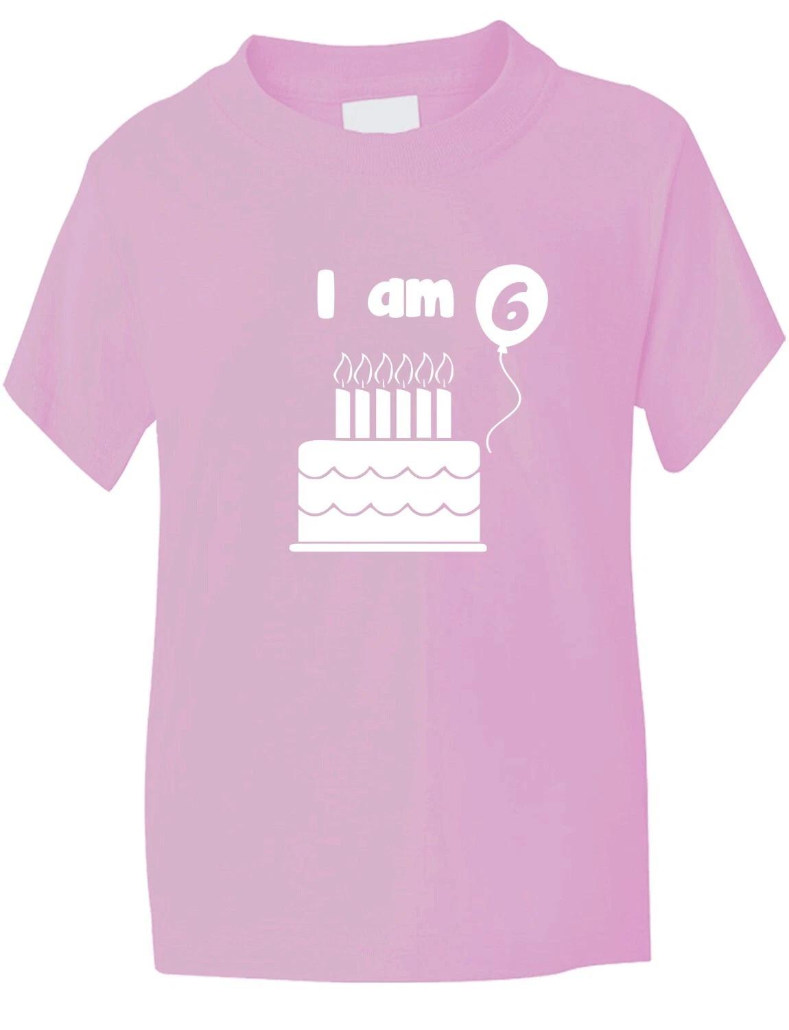 

Birthday Kids Ages I Am 6 Six T Shirt Gift Present Size S-XXL S