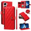 For Xiaomi Poco X7 Pro 5G/Xiaomi Redmi Turbo 4 5G Wallet Case with Straps,Rhombus Leather Stand Phone Cover