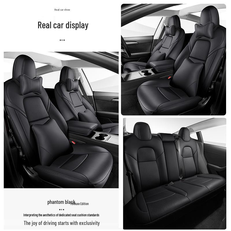 Sätesöverdrag i äkta läder för Tesla Model 3/Y