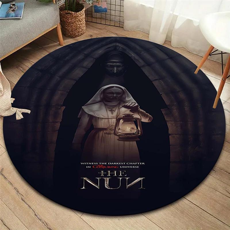 

Круглий килим Vortex Crossing Gate, Килимок для вітальні, спальні, біля дивана, дитячої кімнати, Нековзкий килимок для підлоги 80cmx80cm