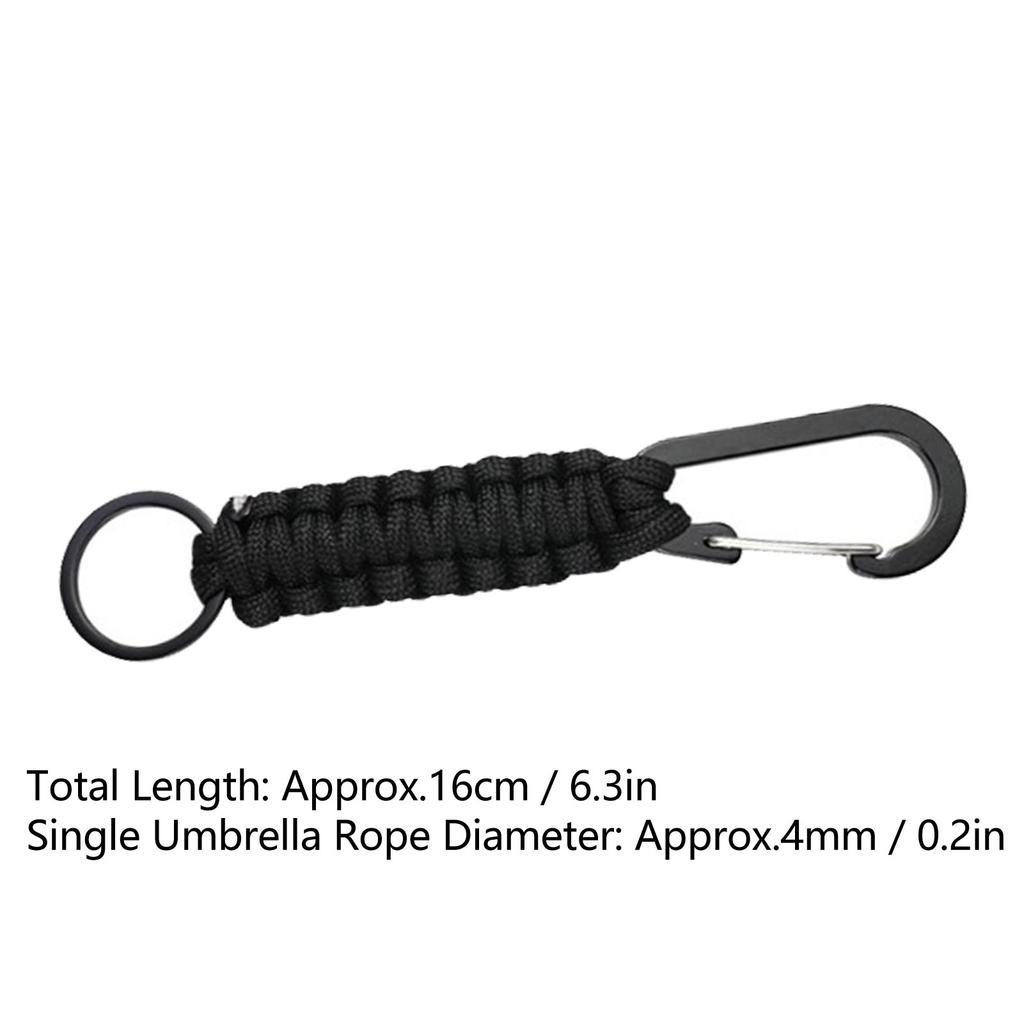 Outdoor Mountaineering Buckle Hand Woven Sports Carabiner Umbrella Rope Car Key Chain