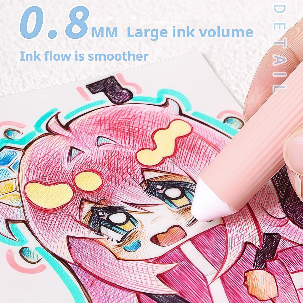 10-in-1 Colored Multicolor Ballpoint Pen Set 0.8mm 30/60 Colors Pens Fine Point Retractable Ballpoint Pens for Office School