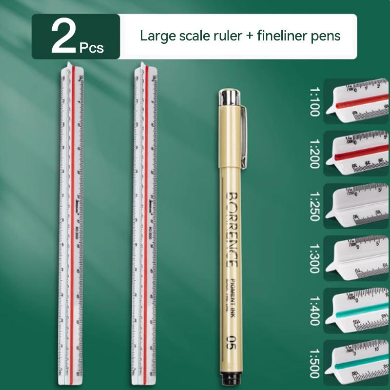 30cm Triangular Scale Ruler Drafting Measure Tool for Architects Engineers Students Drawing Straight Ruler Stationery Supplies