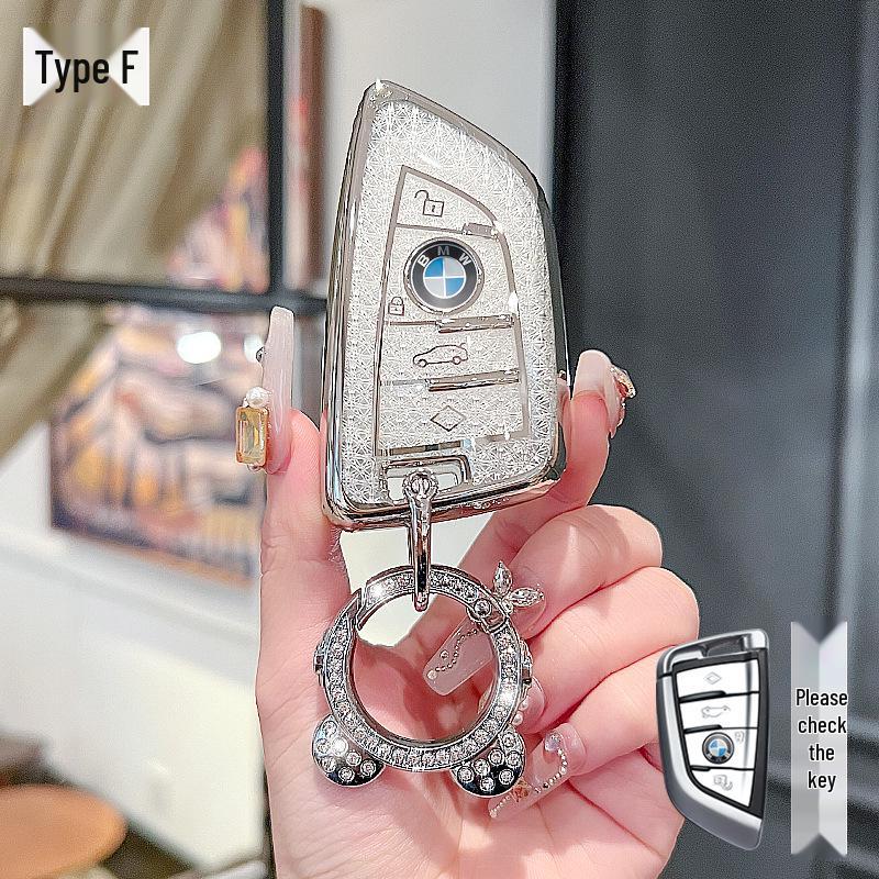 Compatible Key Cover for BMW: 5, 3, 7, 1 Series & X1, X2, X3, X5, X6, X7 Models (530, 525, 320li)