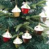 4pcs Plastic Painted Christmas Cake Pendant DIY Crafts Christmas Tree Decoration  Home Xmas Decor