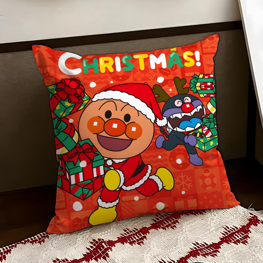 Cute AAnpanman anime Cushion Cover Reversible Soft Durable Pillow Cover Home  Car MultiScene Use for Daily Comfort