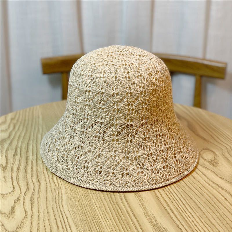 Summer new lace hollow breathable sunscreen hat sun hat travel seaside beach photo straw hat woman