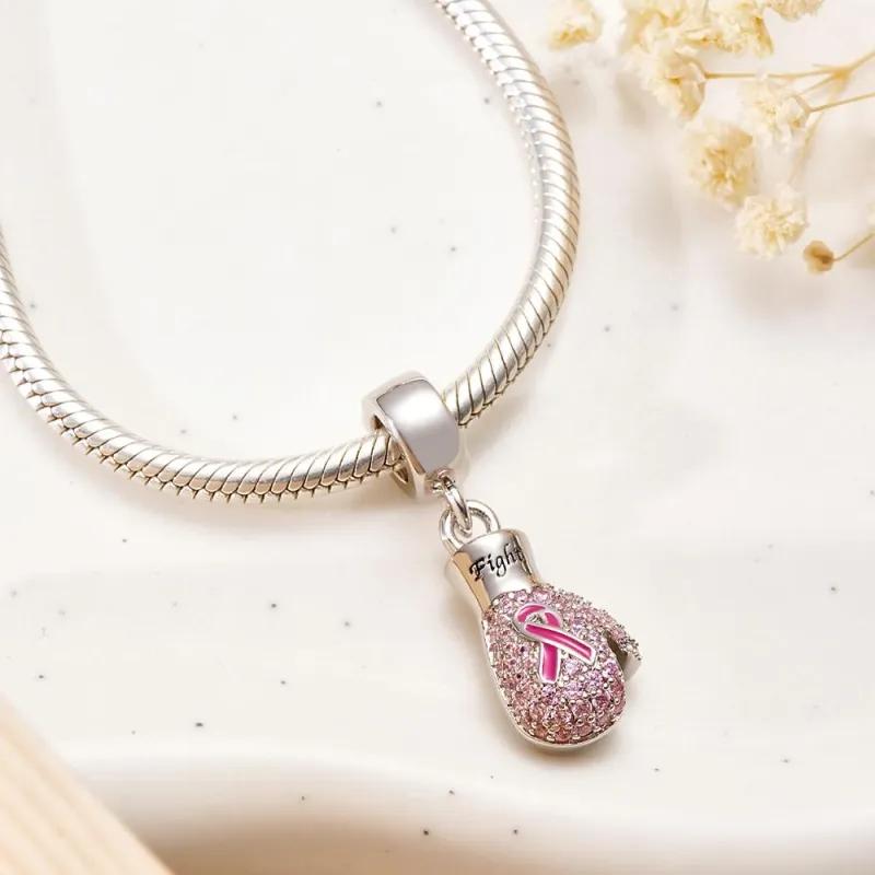 New Beautifulcopper Medical Series Pill Pink Ribbon Pendant Fit Original Diy Bracelet Necklace Fashion Accessories Gift