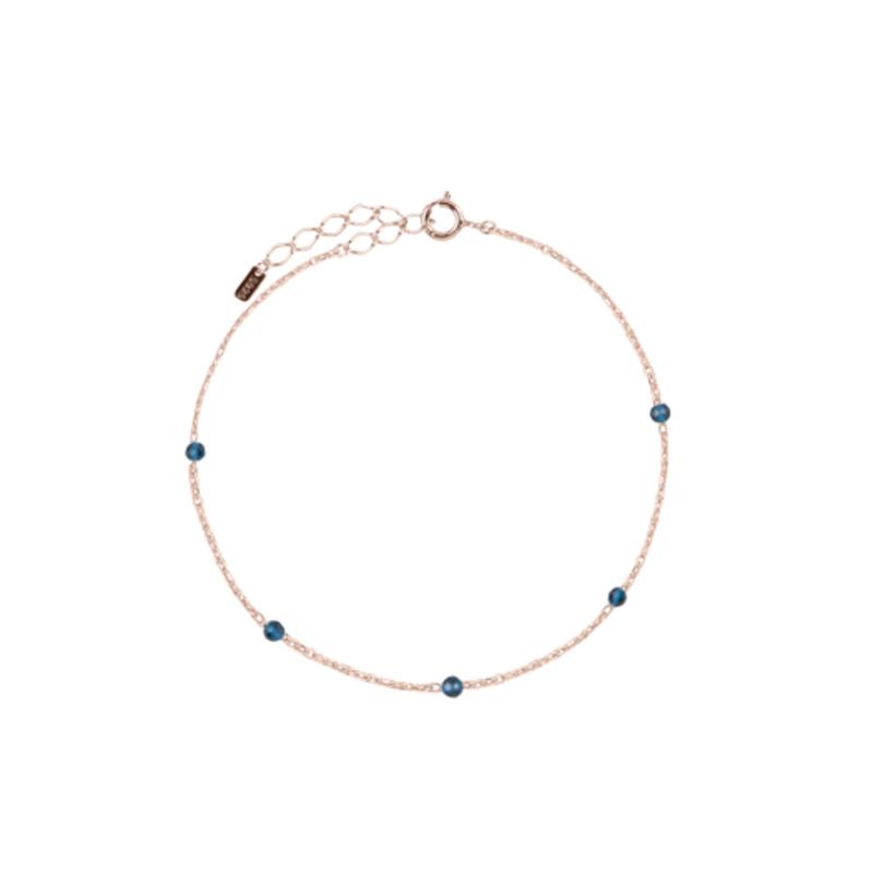 J.Gracelet Blau d Roségold Armband