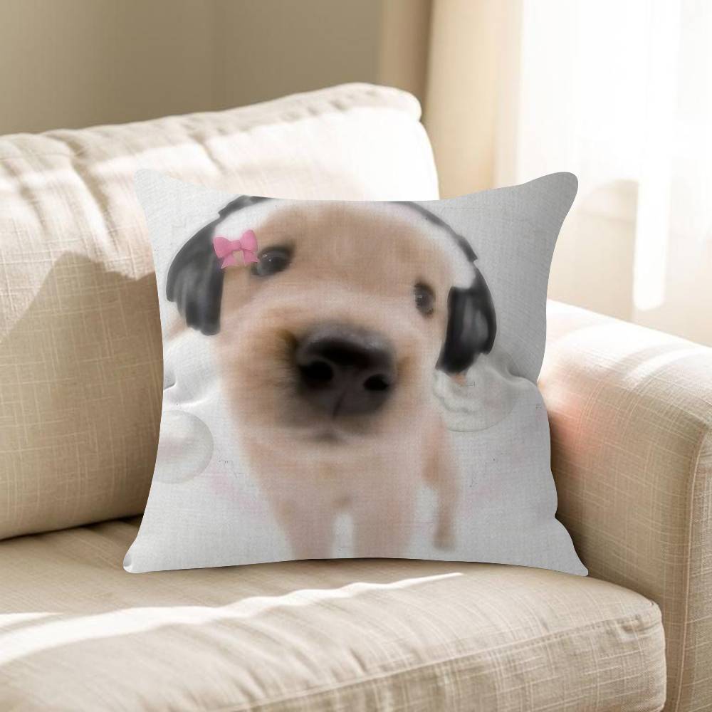 Cute Dreamy Pink Blue Puppy Animals Pillow Cushion Cover Pillowcase Living Room Sofa Home Decor Customized