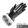 Leather Gloves for Women In Winter Touch Screen Plus Velvet Thickened Warm Real Rabbit Fur Thin Style Bike Riding Rabbit Fur Leather Gloves