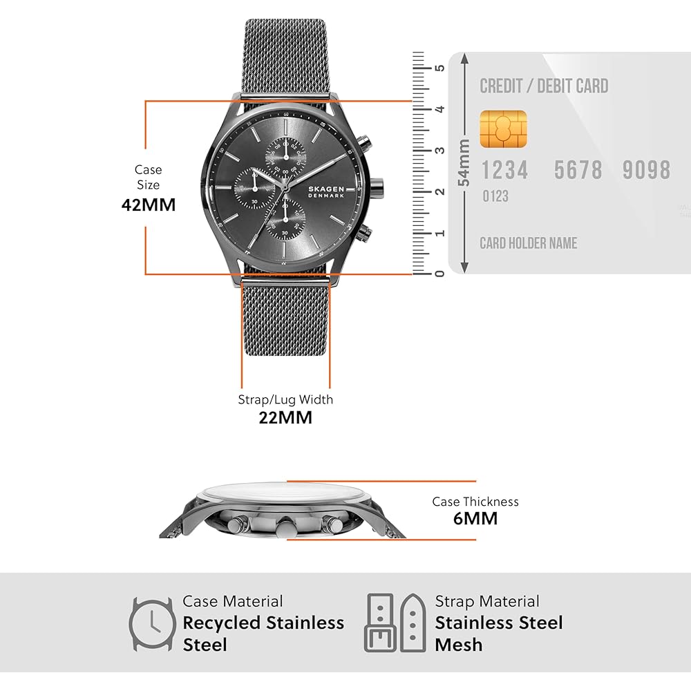 Pánské hodinky Skagen HOLST SKW6608, Oficiálně dovezené, Černé
