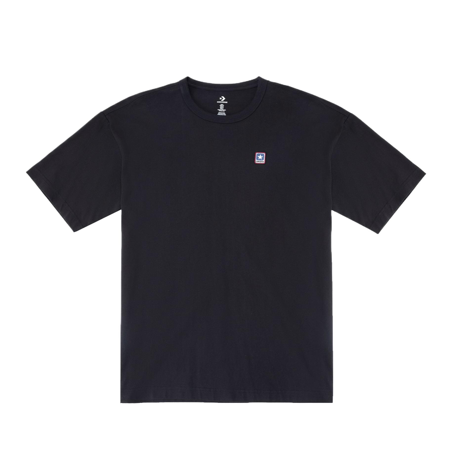 Converse T Shirts Unisex Black Crew Neck Moderate Straight Fit UCJ437-023 L