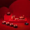 Edenus Chinesisches Rotes Keramik-Teeset