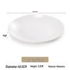 Yipan Melamine White Round Shallow Dinner Plate