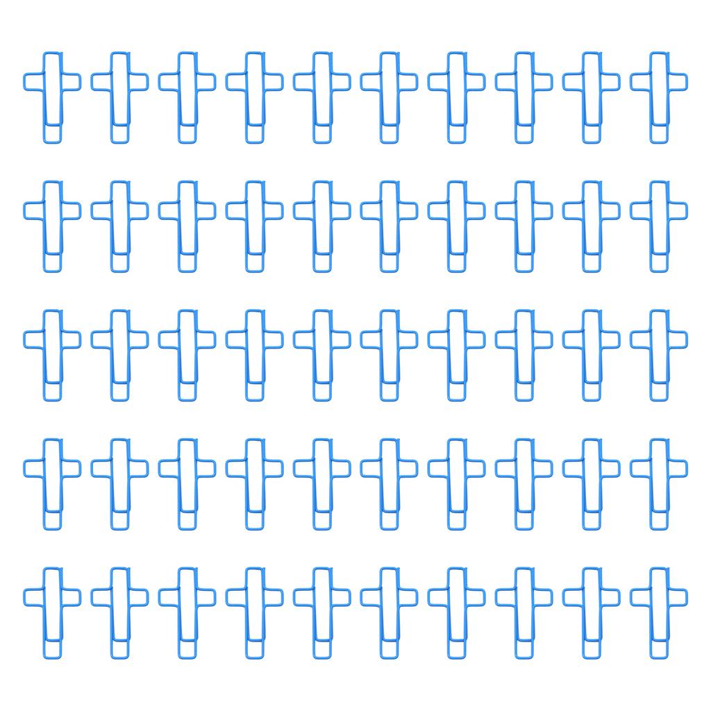 50 Pcs Crosses Shaped Paper Clips Metal Paperclips Bookmarks Office Clips Planner Clips Office Supplies for Student
