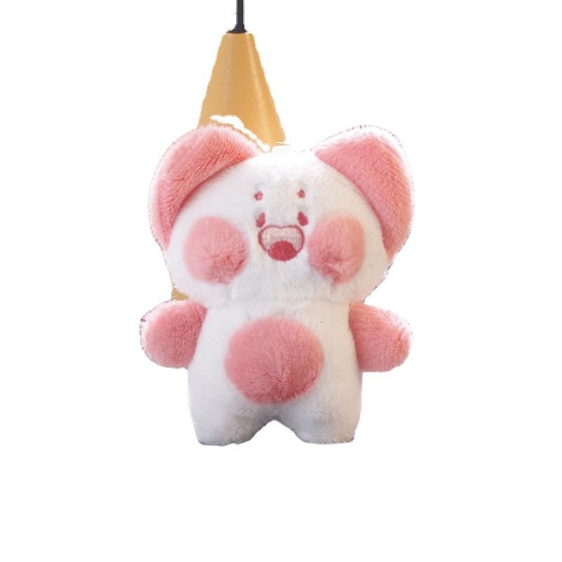 Cute Doodle Cat Plush Toy Doodle Meow Keychain Pendant Cat Doll Bag Hanging Ornament Birthday Gift