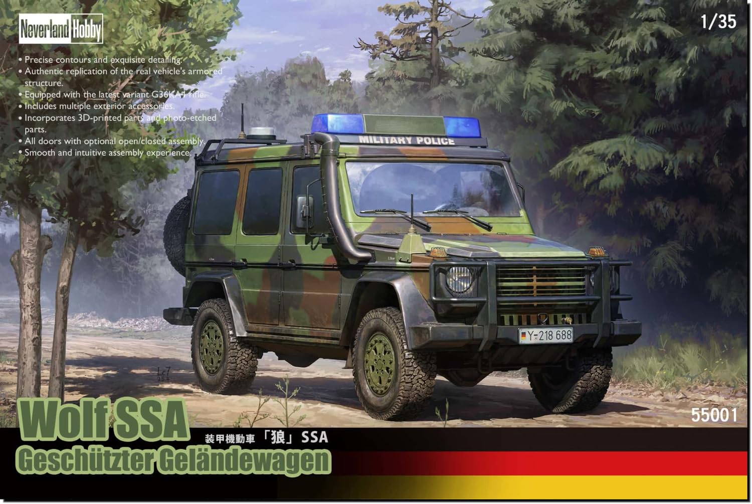 

Neverland Hobby Wolf SSA Plastic Model NLH55001 1/35 Geländewagen (Military Vehicle)