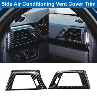2Pcs Car Carbon Fiber Style Side Air Conditioning Vent Trim Fit for BMW 3/4 Series F30 F31 F32 F36-2013-2019