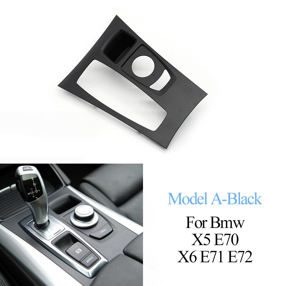 Left Hand Driver Cars Center Console Shift Trim Gear Shifter Cover Panel For BMW X5 X6 E70 E71 E72 2007-2013 51166954947