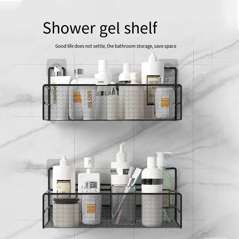 Toiletten-Badezimmer-Aufbewahrungsregal, Küchenkörbe, Bad, Toilette, Waschtisch, perforationsfreie Wandmontage, Organisation des Wand-Aufbewahrungsregals