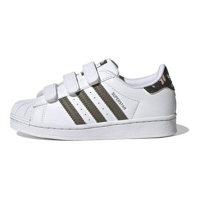 Superstar Little Kid White Camo Kids Sneakers Cloud-White Olive-Strata HQ4285