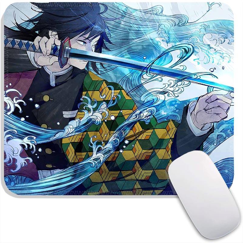 Anime Standard Mouse Pad Demon Slayer Gamer Mouse Mat Small Gaming Mousepad Travel Mouse Mats Non-Slip Office Mousemats