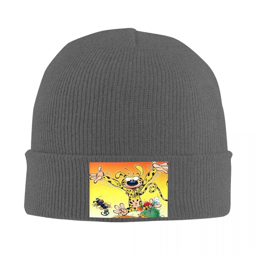 Art  Marsupilami Cartoon Anime Warm Knitted Cap Winter Knit Bonnet Hat Skullies Beanies Hip Hop Caps for Unisex