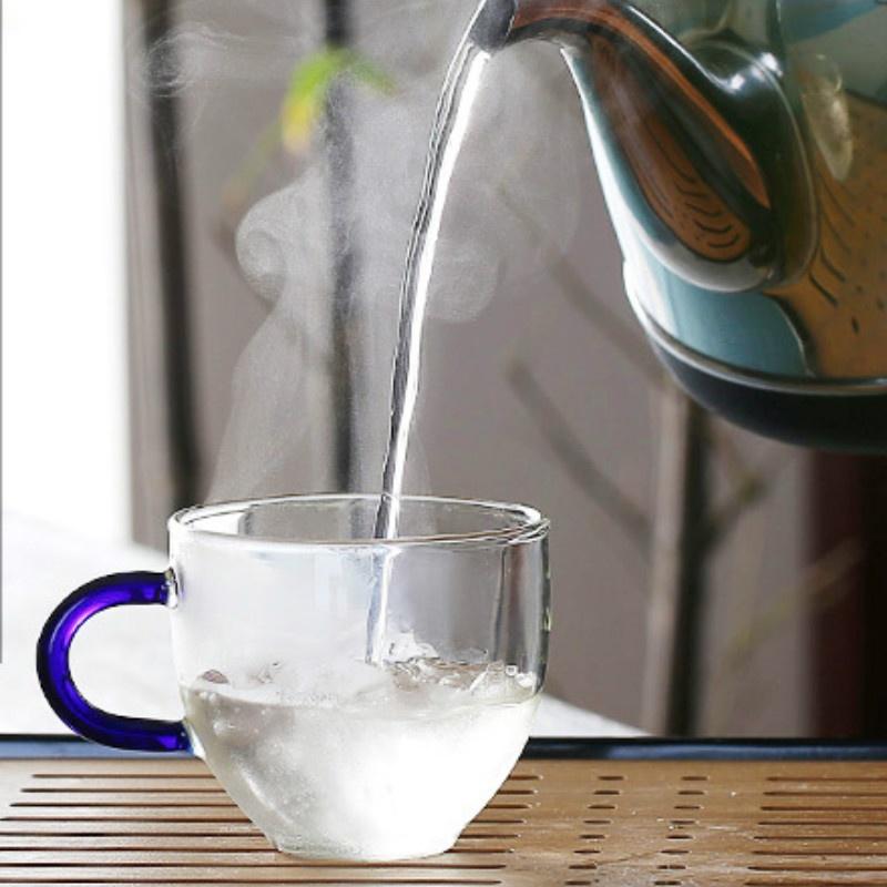 6 PCS / Coffee Cup High Borosilicate High Temperature Resistant Glass Small Cup Thickened Heat Resis