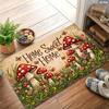 Home Sweet Home Welcome Mat Cute Mushrooms Printed Floor Carpet Non Slip Living Room Bedroom Front Door Entrance Rug