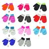 1 Pair Kids Mittens Outdoor Hands Warmer Comfortable Clothes Accessory Solid Color Girls Boys Children Mitts for Winter