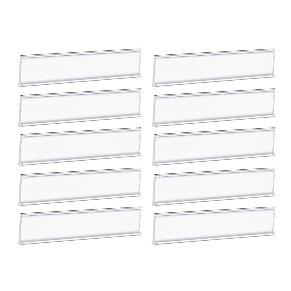 10pcs PVC Material Self-adhesive Shelf Label Transparent Classification Label  Retail Display
