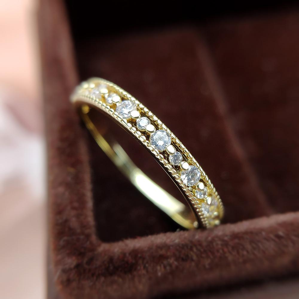 

ZHOUYANG Wedding Rings For Women Simple Hollow Out Cubic Zirconia Light Yellow Gold Color Gifts Fashion Jewelry KCR110 5