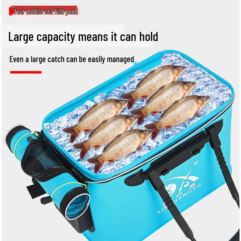 Foldable EVA Fish Keeper Bucket - Thickened Waterproof Fishing Gear