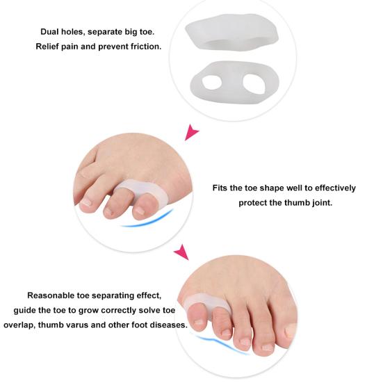 1 Pair Silicone Gel Little Toe Separator Hallux Valgus Bunion Guard Foot Care