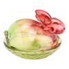 Candy Dish Bunny Shape Glass Decorative Candy Bowl with Lid for Dried Fruits Snacks Coffee Beans