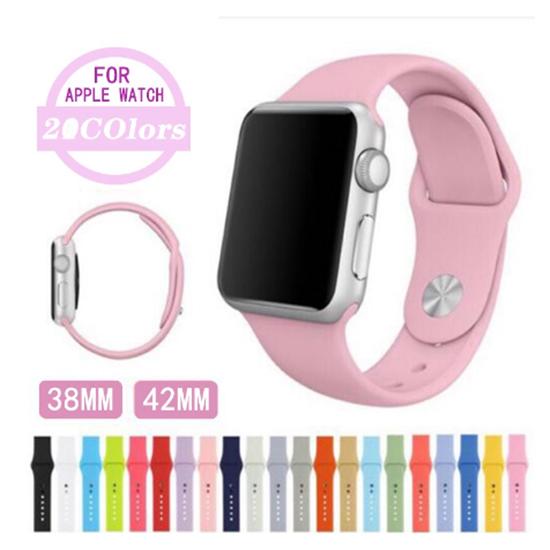

Стильный мягкий силиконовый Apple Watch Band 38mm 42mm для IWatch серии 1/2/3/4 Дыхательный спортивный ремешок
