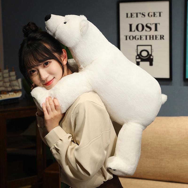 Lovely  Simulation White Polar Bear Plush Toys Cute Soft Stuffed Animal Plush Bear Dolls Kids Birthday Gift