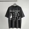 Ella Langley Trasa Mniszka Koszulki Płukane Streetwear Hip Hop Vintage Koszulki T-shirty Unisex Damskie Bawełna Oversize