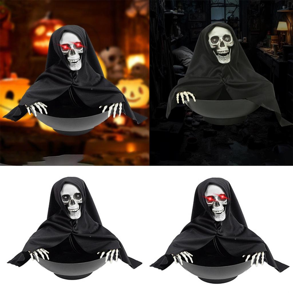 Halloween Dekorationsrequisiten, Obstplatte, Requisiten zur Dekoration der Atmosphäre eines Spukhauses, Streichspielzeug Grimmige Halloween-Süßigkeitenschale