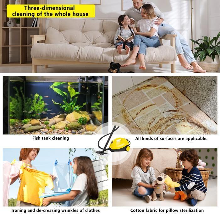 Multifunctional Steam Cleaner 2000W, 4 Bar Pressure, 1.8 Litre Water Tank, Suitable for Floors, Kitchens